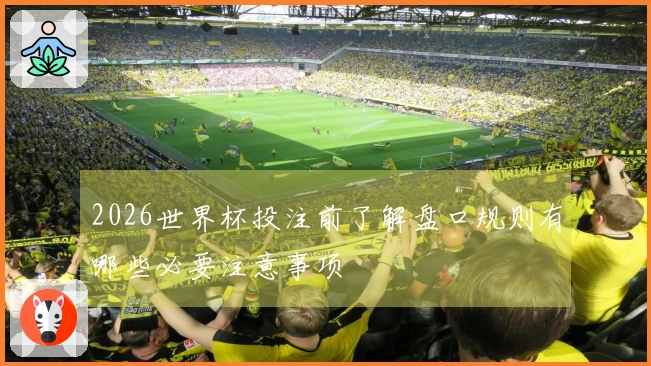 2026世界杯投注前了解盘口规则有哪些必要注意事项